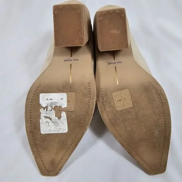 Dolce Vita Block Heel Mule In Cream - Size 11 - Picture 5 of 13